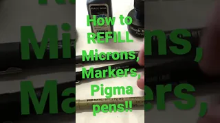 How to Refill Microns, Markers, Fineliners, Pigma Pens. Super Easy Hack! Click Below!