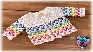 Brassière "Arc en Ciel" Crochet bébé "Lidia Crochet Tricot"