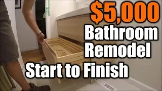 Small Bathroom Remodel Start To Finish | THE HANDYMAN