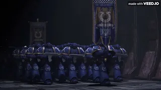 Ultramarines march with Ultramarines chant.