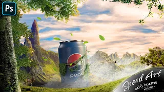 Giant_ Pepsi_ Can_ Matte_ Painting_ in_ Photoshop// Product_ Manipulation// #art  #photoshop #pepsi