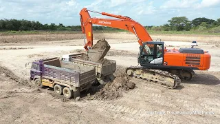 New Model 2021 Hitachi Excavator Zaxis 350H Loading Trucks