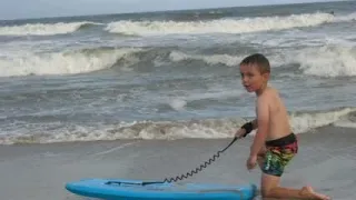 Carter Doorley surfs 100 days in a row in Brigantine