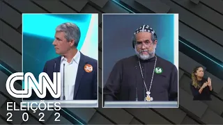 Felipe D'Avila (Novo) responde pergunta sobre liberalismo; Padre Kelmon (PTB) comenta | CNN BRASIL