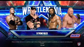 WWE LATEST MATCH 😱 FATAL 4 WAY 2024 LATEST | THE ROCK VS BROCK LESNAR VS ROMAN REIGNS VS JHON CENA
