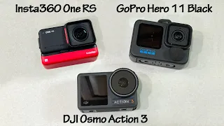 GoPro Hero 11, Insta360 One RS 4K, DJI Osmo Action 3 - Image Quality Test