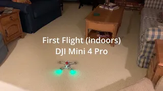 First Flight indoors DJI Mini 4 Pro