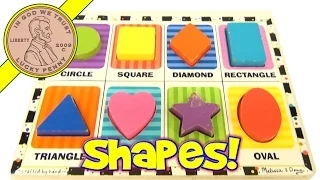 Melissa & Doug Chunky Colorful Shapes Wood Puzzle