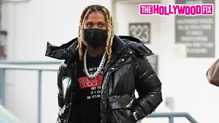 Lil Durk Goes On A Shopping Spree With His Entourage At Dior On Rodeo Drive In Beverly Hills, CA