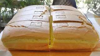 서울 대왕카스테라 Huge Jiggly Cake Making & Cutting, Giant Castella, Sponge Cake