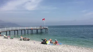 Пляж в Кемере , Турция, май месяц 2021 год.