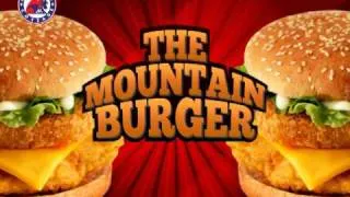 Mountain Burger digital menu promotion. DigitalMenuScreens.com