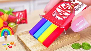 Rainbown Cake Using KITKAT Chocolate🌈 Easy Miniature Rainbow KitKat Cake 💖Chocolate Cakes Recipes