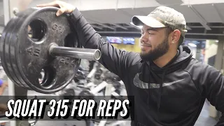 HOW TO SQUAT 315lbs FOR REPS | LEG DAY TO GROW YOUR LEGS