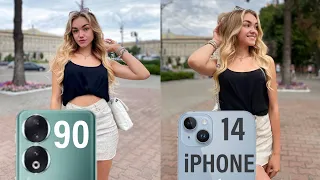 Honor 90 Vs iPhone 14 Camera Test Comparison | Honor 90 5G