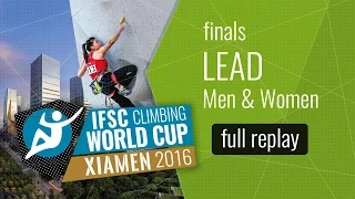 IFSC Climbing World Cup Xiamen 2016 - Lead - Finals - Men/Women