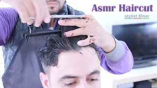 How to do asmr haircut? hair cutting video for learning  with machine and scissors sound