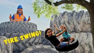 Handyman Hal Tools for Kids | Tire Swing build