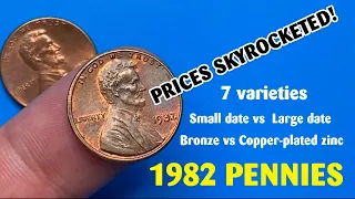 The Hidden Value of Large and Small Date Varieties in 1982 Penny Coins