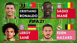 Cristiano Ronaldo vs Sadio Mané vs Leroy Sané vs Eden Hazard - FIFA 21 comparison