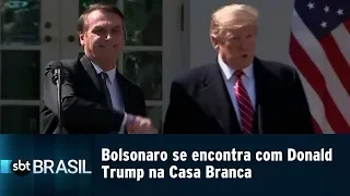 Bolsonaro se encontra com Donald Trump na Casa Branca | SBT Brasil (19/03/19)