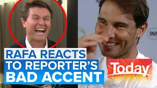 Aussie reporter tries to impress Rafael Nadal with his Spanish accent | Today Show Australia