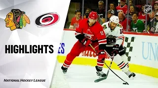 NHL Highlights | Blackhawks @ Hurricanes 10/26/19