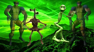 Dame Tu Cosita Song Siren Head, Green Alien and Wolverine Dance