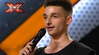 Brave guy runs out on stage and sing. The Ukrainian X Factor 2016