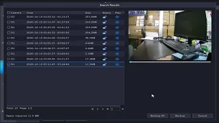 unvr nvr - backup video