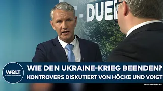 TV-DUELL: Wie den Ukraine-Krieg beenden? Höcke (AfD) und Voigt (CDU) diskutieren bei WELT kontrovers