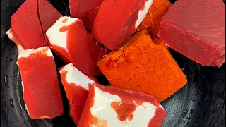 Extreme Dust ⚠️ Deep Red + Flaky Orange Dyed Gym Chalk Crush | ASMR | Sleep Aid |