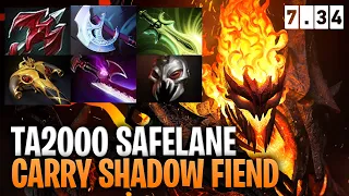 TA2000 Safelane Shadow Fiend - Dota 2 Pro Immortal Shadow Fiend Gameplay 7.34