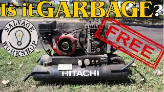 FREE !?! Gas Powered Air Compressor has MAJOR Problems ~ Can we Bring it BACK from the DEAD!?!?