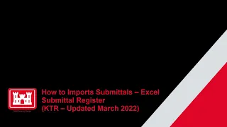 How to Import Submittals – Excel Submittal Register (KTR – Updated March 2022)