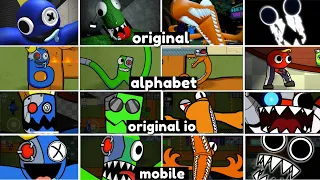 ALL Original Roblox vs ALL Mobile Rainbow Friends Versions JUMPSCARES Comparison