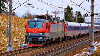 Railway. Russian Passenger Trains at Speed / Пассажирские поезда России на скорости