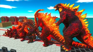 EVOLUTION of RED GODZILLA 2014 FIRE Size Comparison VS Team GODZILLA Ice Frostbite Shimu x ICE KONG