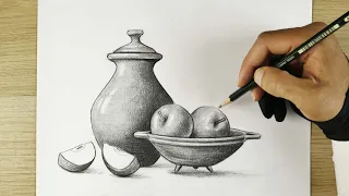 easy drawing | Arts Academy HD | drawing | pencil drawing | Still-life drawing with Graphite pencil