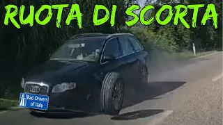 BAD DRIVERS OF ITALY dashcam compilation 10.5 - RUOTA DI SCORTA