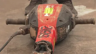 How to use a Hilti 3000 floor breaker.