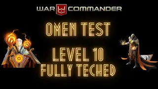 War Commander - July Skirmish - Omen Level 10 Fully Teched Test