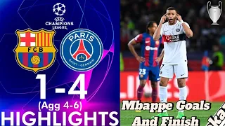 Barcelona 1_4 PSG | All Goals And Extended Highlights | UEFA Champions League 2023/24