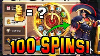 HOW MANY SCULPTURES ? Rise Of Kingdoms Scipio Wheel Of Fortune! [100 SPINS!]