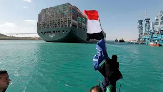 Container ship Ever Given is finally released in the Suez Canal.