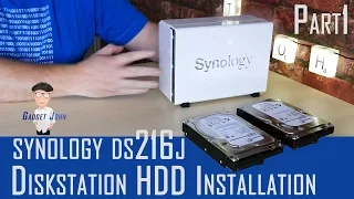 Synology Diskstation DS216J - HDD のインストールと初期セットアップ - パート 1