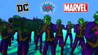 DC Comics Army VS Marvel Army ! Ultimate Epic Battle Simulator - UEBS