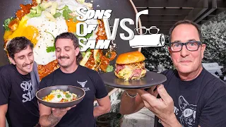 THE SONS BATTLE THE FATHER IN THE KITCHEN FOR ALL THE MARBLES... | SONS OF SAM THE COOKING GUY