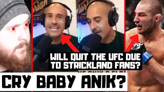 Privileged Cry Baby Jon Anik THREATENS To Leave The UFC Over Strickland Fans Mean Comments?