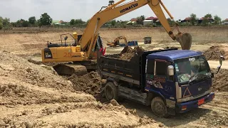 Maximizing The Potential Of The Komatsu Pc200 Excavator Efficiently Loading Soil Into Dump Trucks